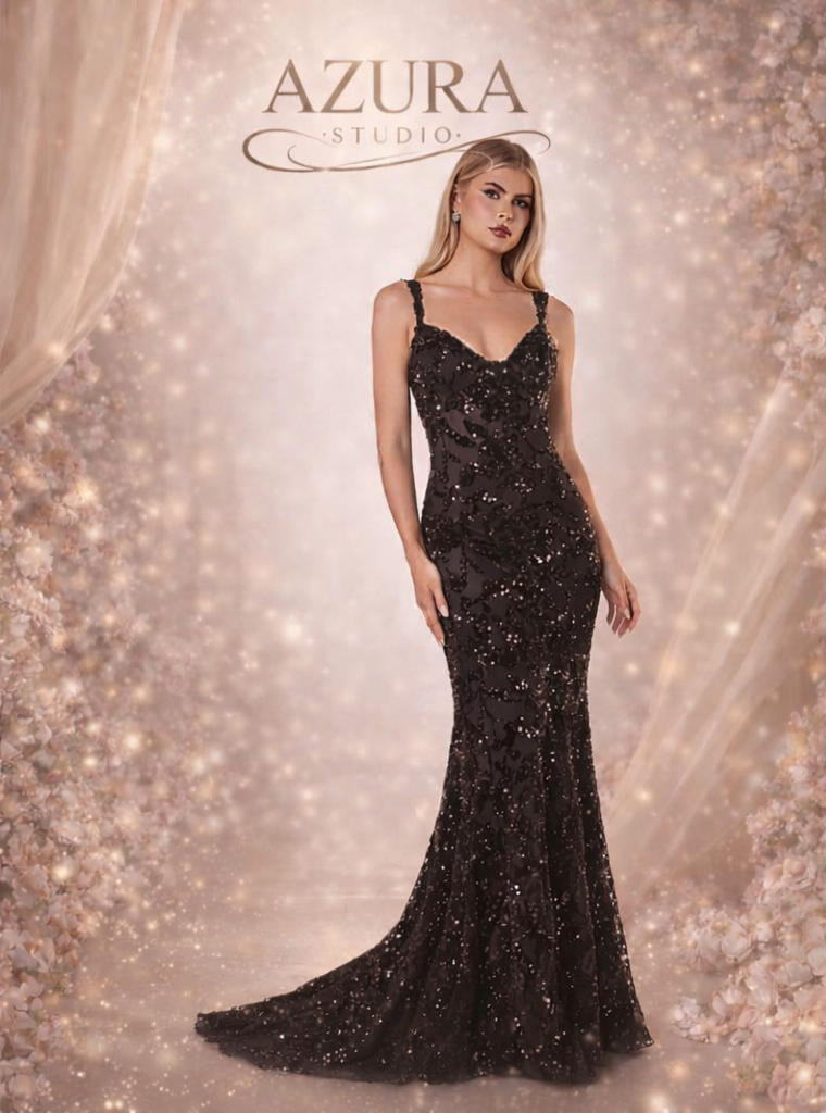 The Obsidian Velvet Gown