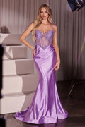 Crystal & Satin Fitted Dress